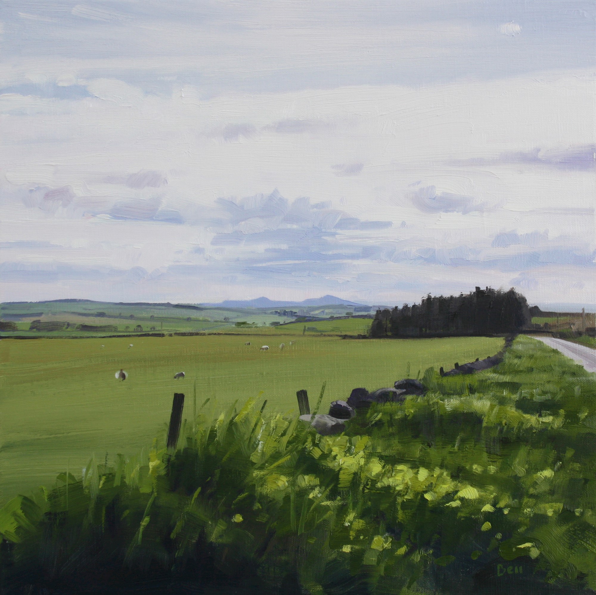 'The Lomond Hills from the east of Fife' by artist John Bell